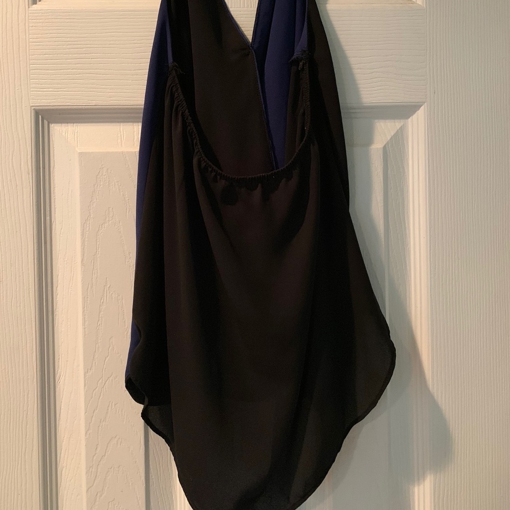 Abbeline Black and blue halter top